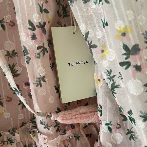 Tularosa Nathalie Pale Pink Floral Tunic Dress - Picture 3 of 7